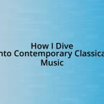 How I Dive into Contemporary Classical Music