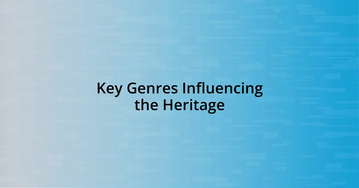 Key Genres Influencing the Heritage